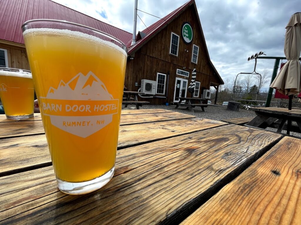 Pint of Beer at a Table at Last Chair Brewing